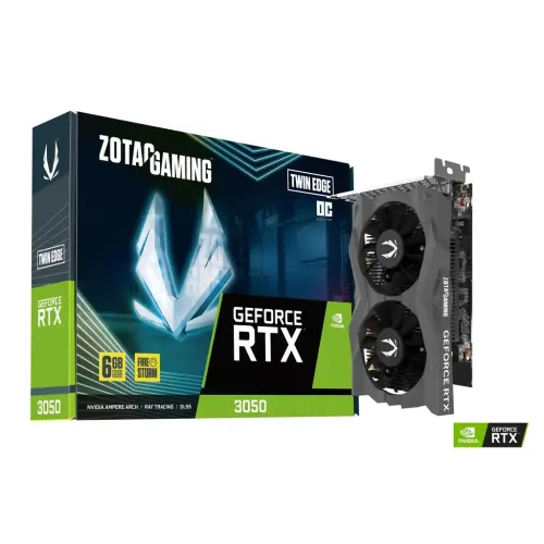 Zotac GAMING GeForce RTX 3050 Twin Edge OC 6GB GDDR6 Graphics Card - Power Gear