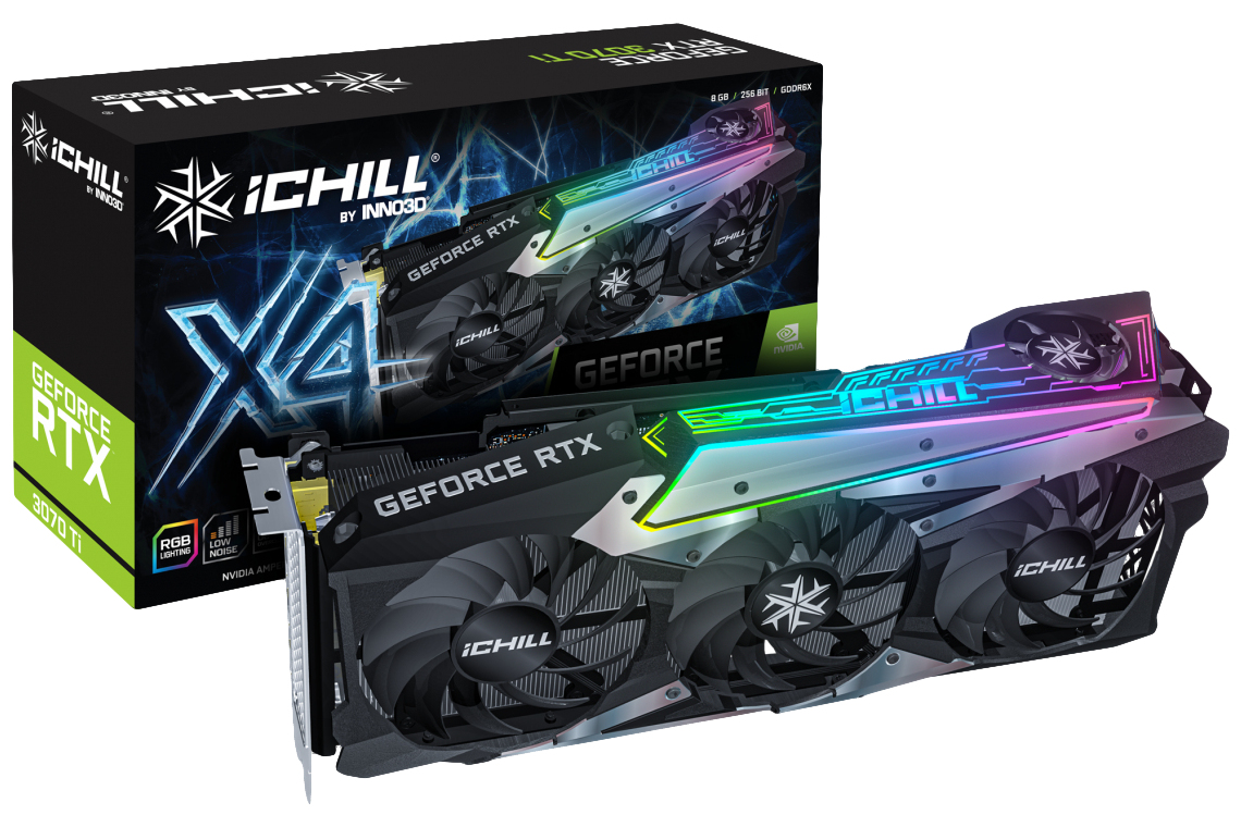 Inno3D Nvidia GeForce RTX 3070Ti ICHILL X4 8GB GDDR6X RGB Graphics Card - Power Gear