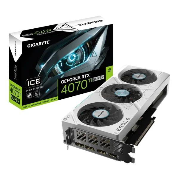 GIGABYTE GEFORCE RTX 4070 TI SUPER EAGLE OC ICE 16G - 16GB GDDR6X (GV-N407TSEAGLEOC ICE-16GD)