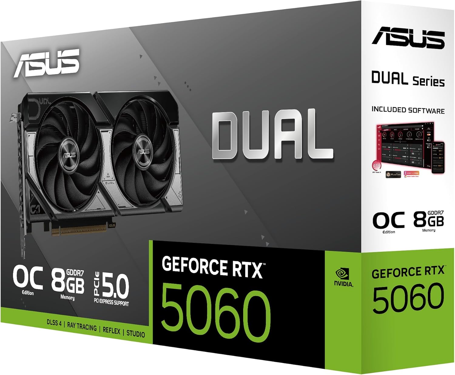 ASUS Dual GeForce RTX 5060 8GB GDDR7 Graphics Card - Power Gear