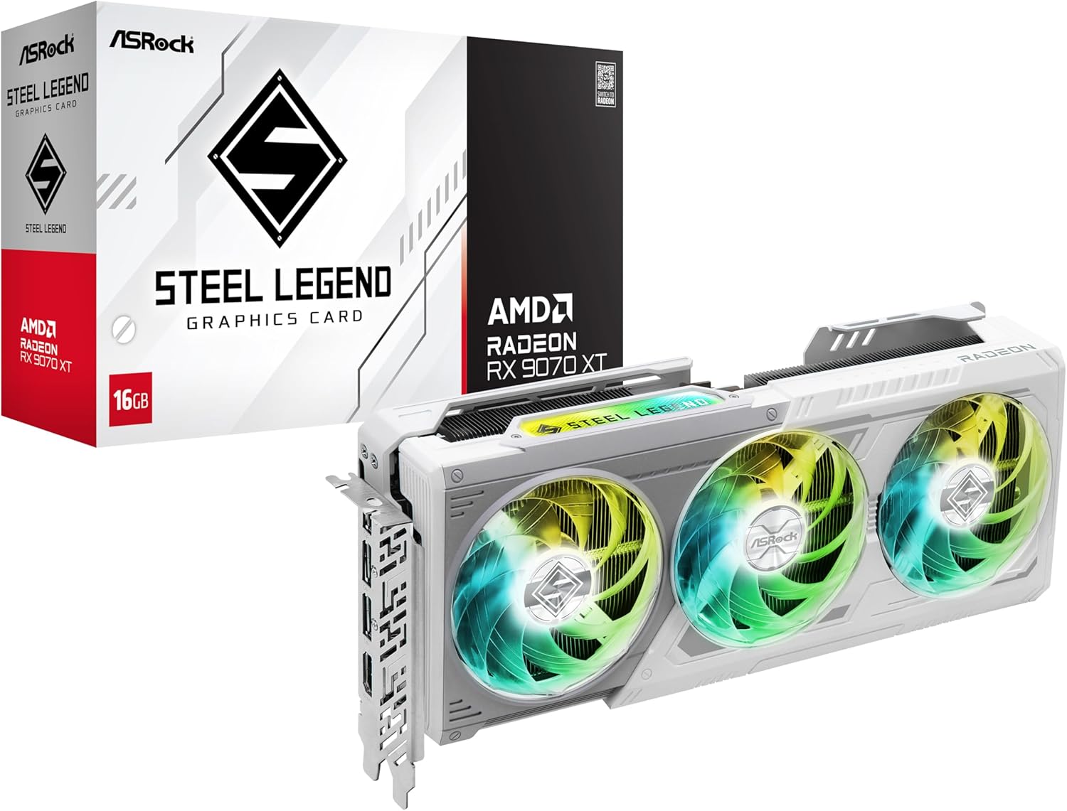 ASRock Steel Legend RX 9070 XT 16GB GDDR6 Graphics Card - Power Gear