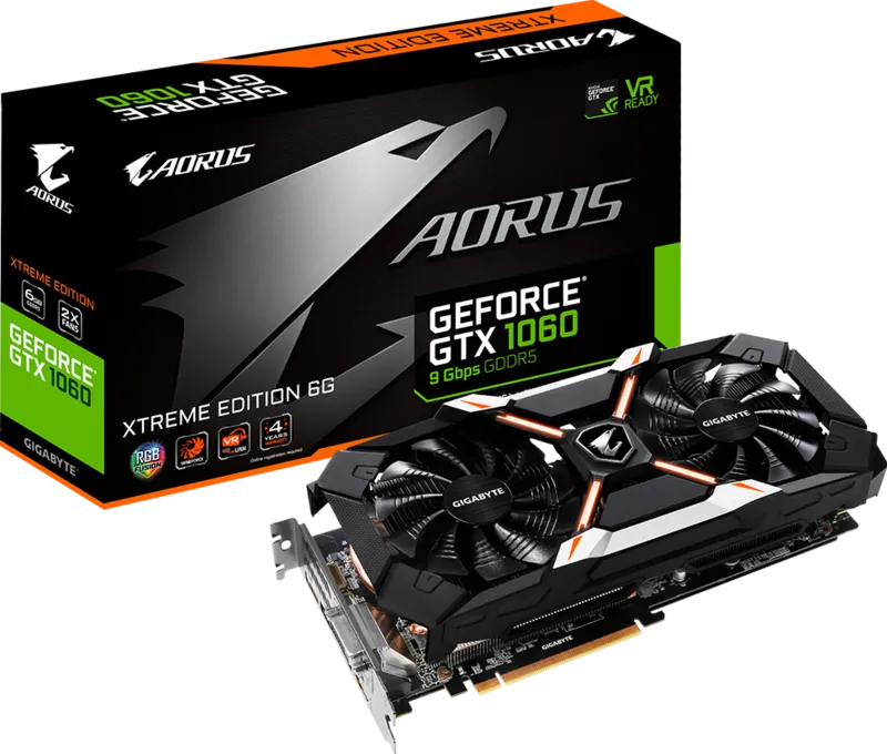 Gigabyte AORUS GeForce GTX 1060 Xtreme Edition 6G 9Gbps Graphics Card - Power gear