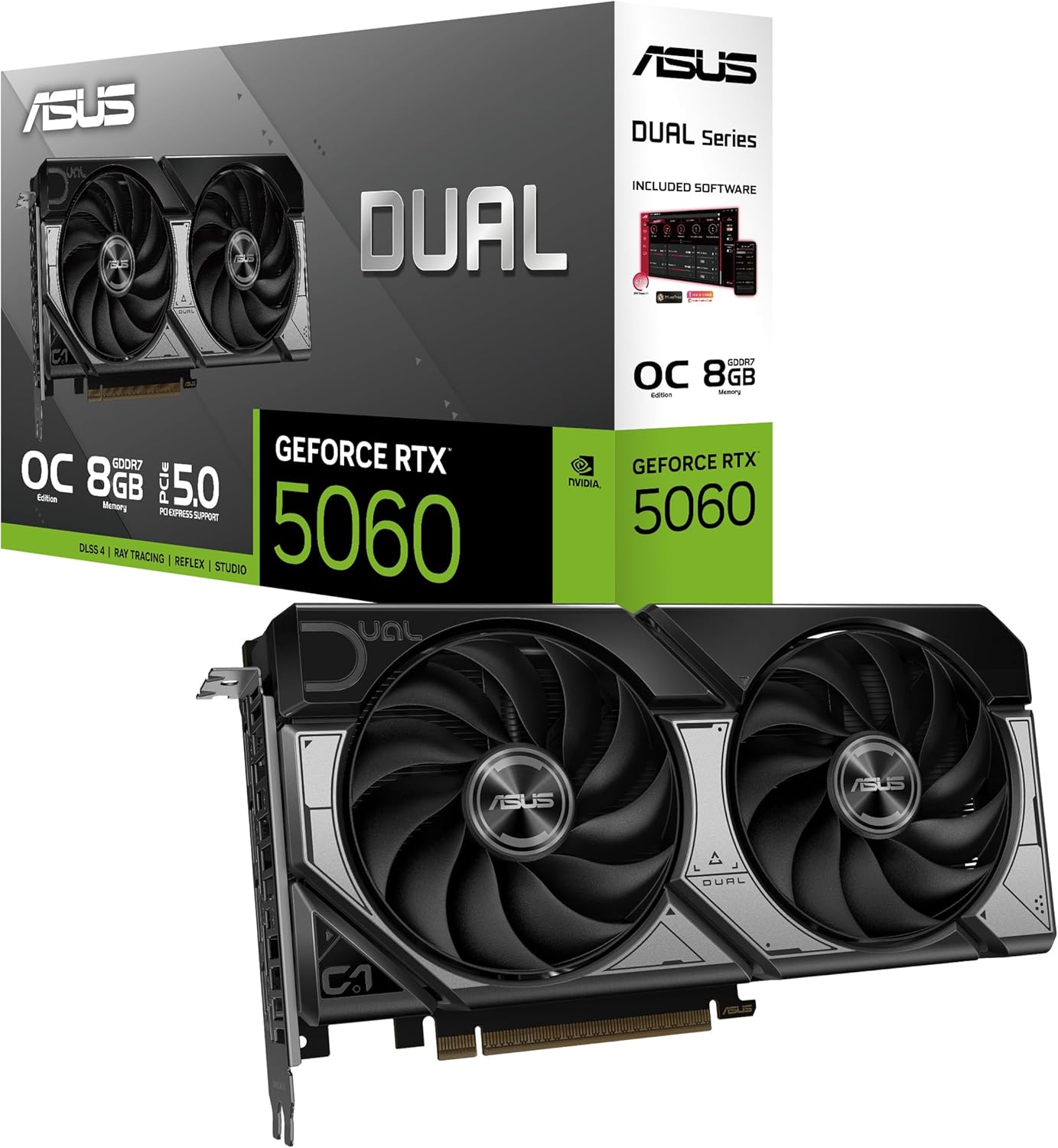 ASUS Dual GeForce RTX 5060 8GB GDDR7 Graphics Card - Power Gear