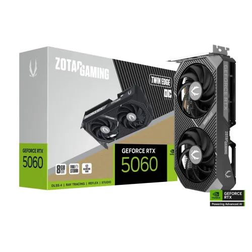 ZOTAC GAMING GeForce RTX 5060 Twin Edge OC 8GB GDDR7 Graphics Card - Power Gear
